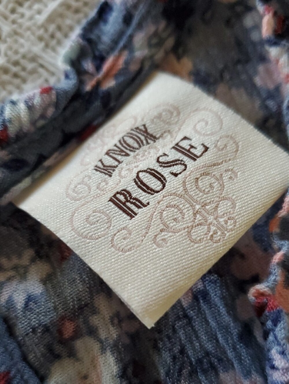 KNOX ROSE Blue Floral Print Dress - GUC - Picture 2 of 8